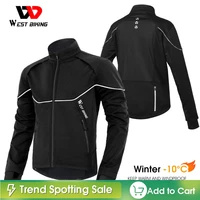 west biking winter cycling jacket windproof thermal fleece mens bike jersey mtb road bicycle riding running snowboarding coat