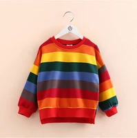2020 rainbow sweatshirts baby girls boys hoodies toddler kids sweatshirts childrens o neck long sleeves hoodies clothes de10