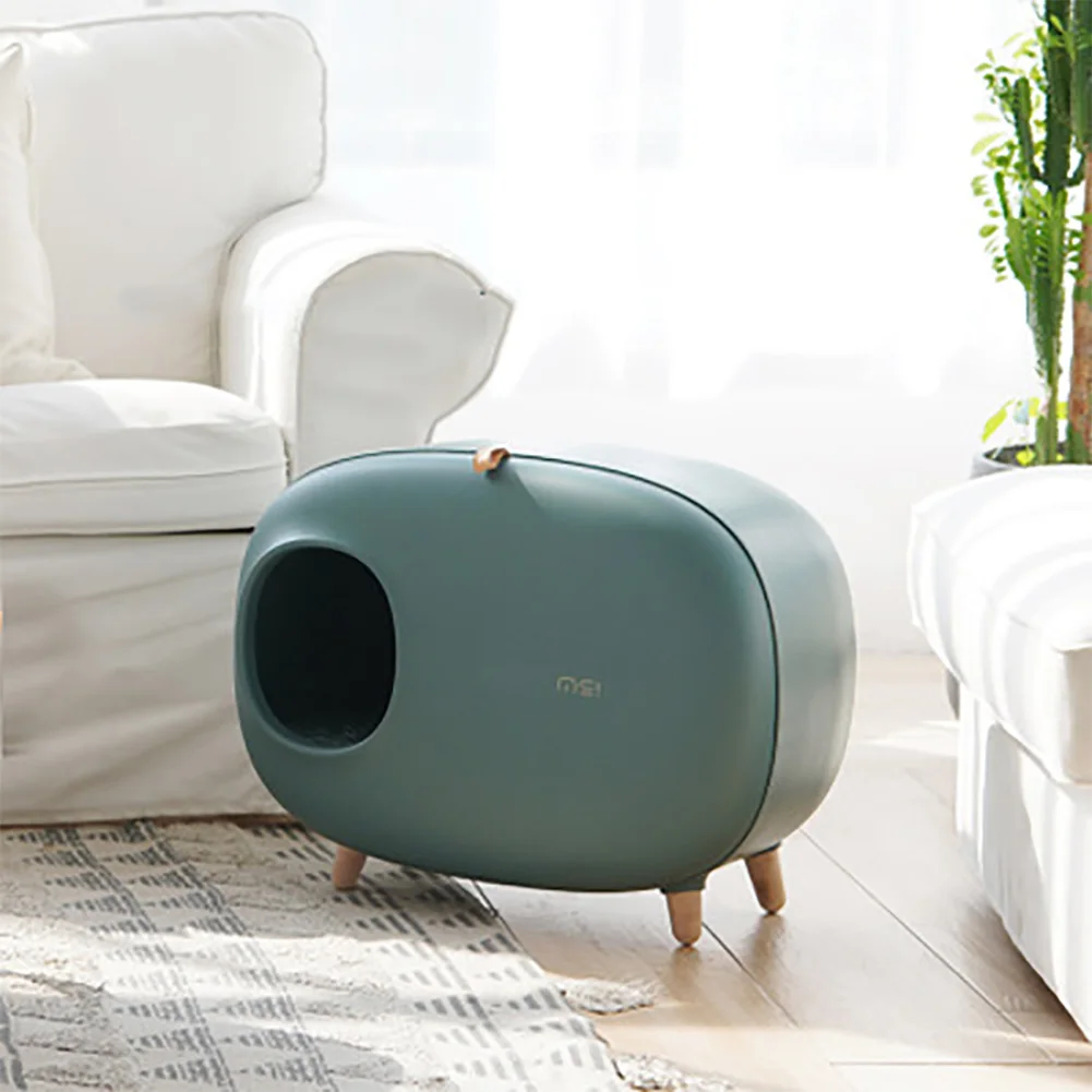 Ящик для кошачьего туалета полузакрытый дизайн с совком роскошный большой умный