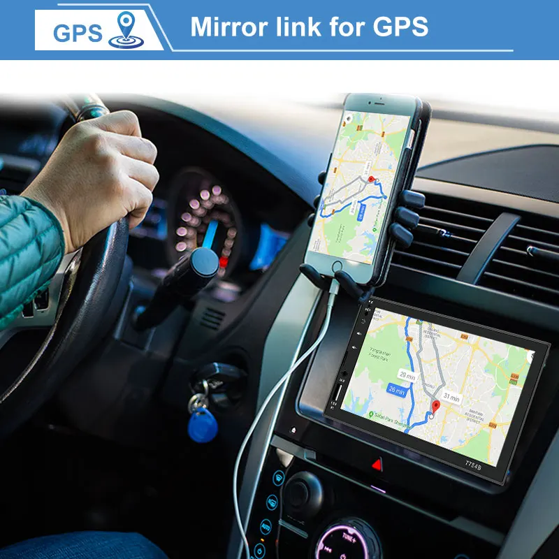 Автомагнитола 7 дюймов сенсорный MirrorLink Android плеер 2 Din MP5 Авторадио Bluetooth Камера