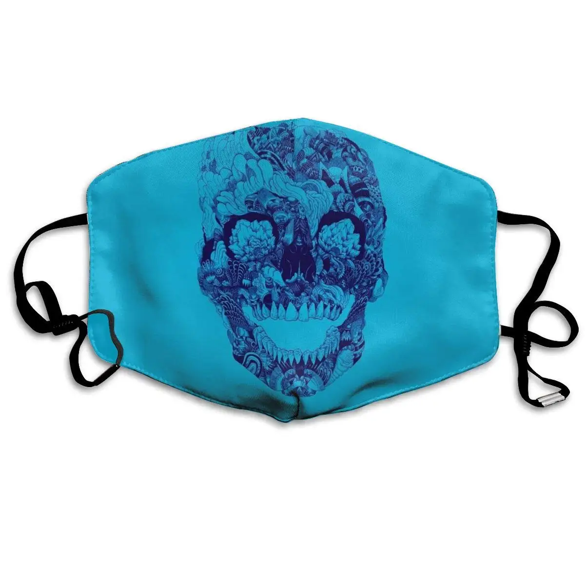 

Skull Unisex Mask Indoor Outdoor Cycling Camping Travel Windproof Sun Anti Dust Mask Mouth with Adjustable Ear Loops
