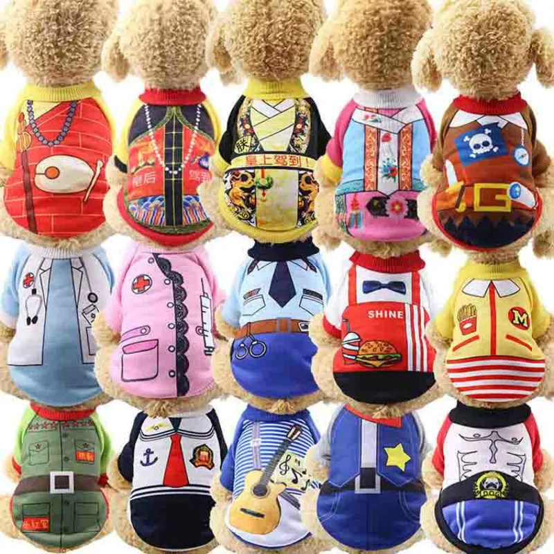 

Pet clothes, new autumn and winter clothing series two-leg sweaters, wool warm Teddy Bomei small and medium-sized dog clothes