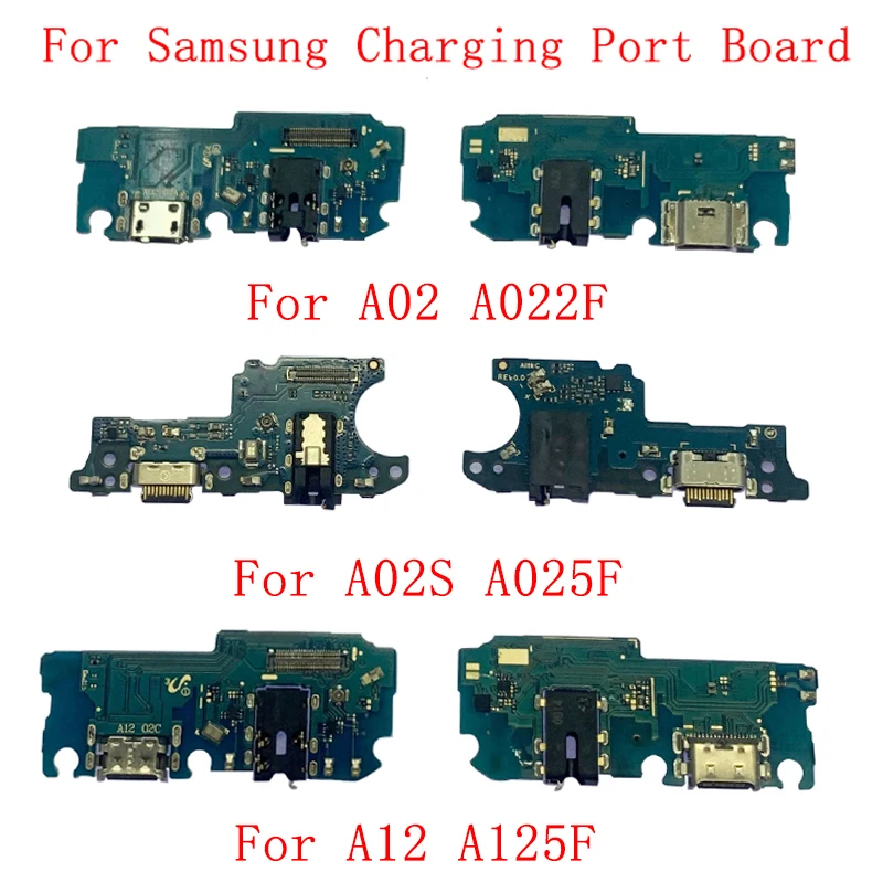 USB-разъем для зарядки, гибкий кабель для Samsung A02 A022F A02S A025F A12 A125F, запасные части