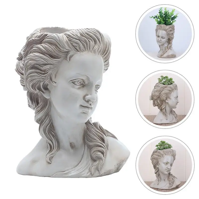 

1Pc European Style Flowerpot Succulent Planter Artistic Flower Pot for Garden Home Desktop Decoration