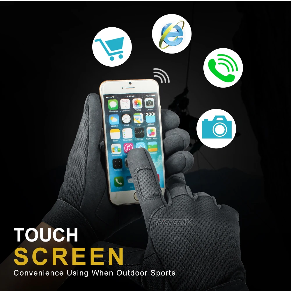 Мотоциклетные Перчатки с сенсорным экраном дышащие Нескользящие мотоциклетные