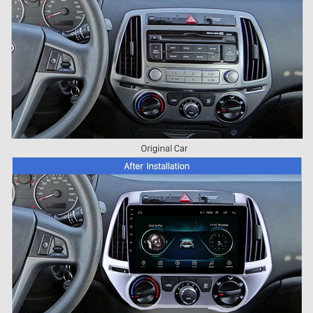 Автомагнитола easteregg для Hyundai i20 мультимедийный проигрыватель на Android с 9 &quotэкраном