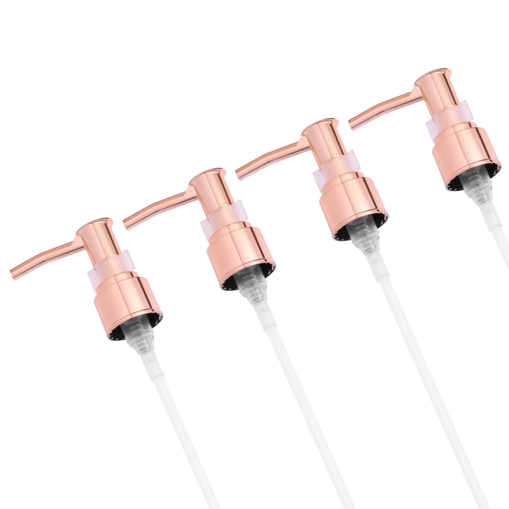 

4Pcs Subpackaging Bottle Pump Head Emulsion Bottle Replacement Press Pumps Bottle Caps (Silver 24/410)