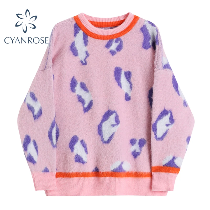 Пуловер женский трикотажный с круглым вырезом и длинным рукавом | Женская одежда