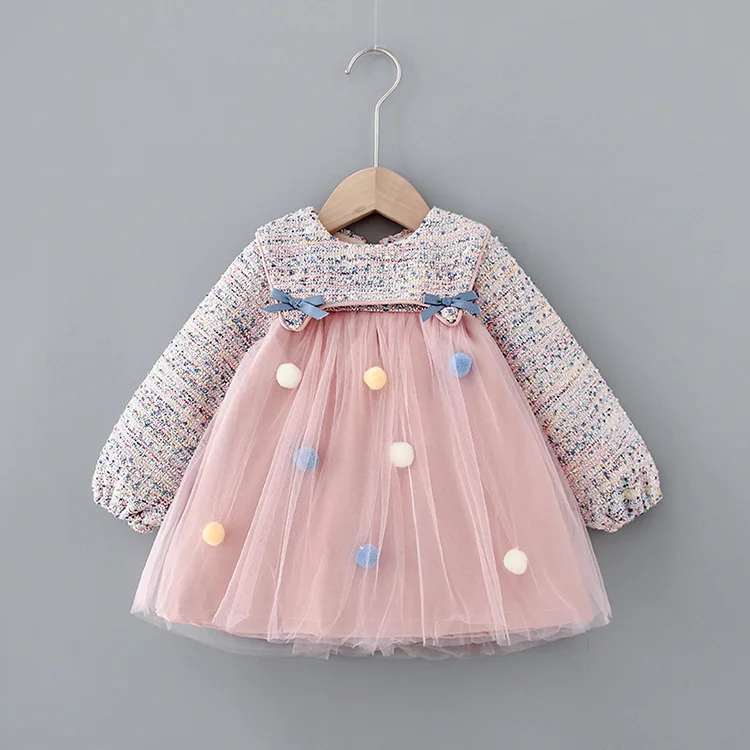 2019 new baby girl infant winter dress cute ball mesh plaid princess dresses girls toddler sweet party birthday clothes | Детская одежда