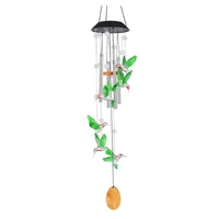 bird solar wind chimescolor changing wind chimeswith metal tubes and led bulbsdecorative for yardgardenetc