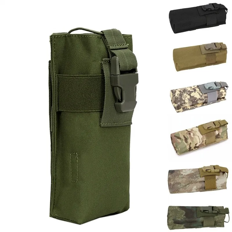 

Hunting Water Bottle Bag Molle System Kettle Pouch Holder Camping Cycling Bottle Bag Drawstring Pouch Bag for Tactical Backpack