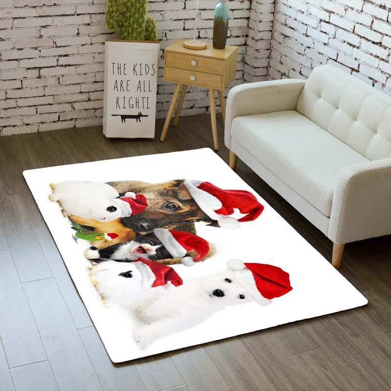 Рождественские ковры Мультяшные животные для спальни детский игровой коврик