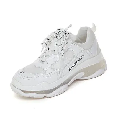 White ALL YIXIE женская мода на платформе кроссовки для женщин коренастый повседневная обувь женщина толстой подошве дамы желе шнурки - Цвет: White