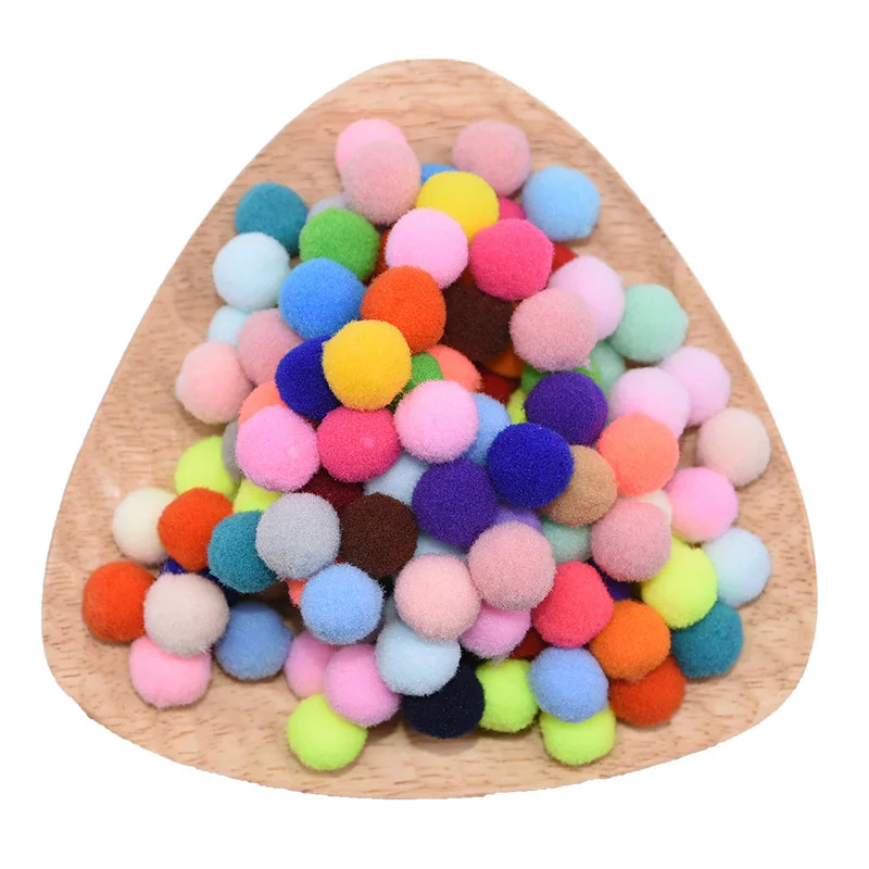 B19 multicolor 100 шт./лот, 15 мм, мульти-использование, сделай сам, мягкие помпоны, мячики для детей, игрушки, свадебные украшения, круглые фетровые шарики, помпоны, аксессуары для шитья - Цвет: B19 multicolor
