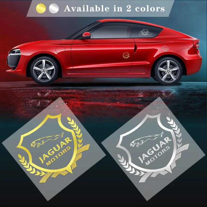 1 шт. золотого и серебряного цветов Цвет окна автомобиля Стикеры с эмблемы для Jaguar