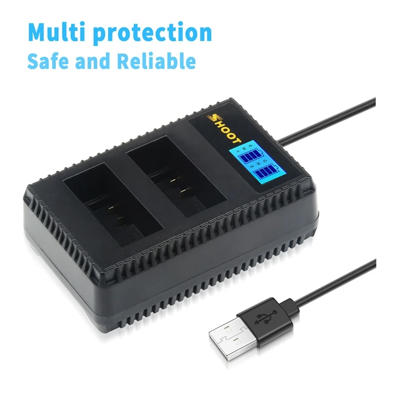 Снимать 2 шт. 1200 мА/ч LP-E8 Батарея с светодиодный Dual USB Зарядное устройство для