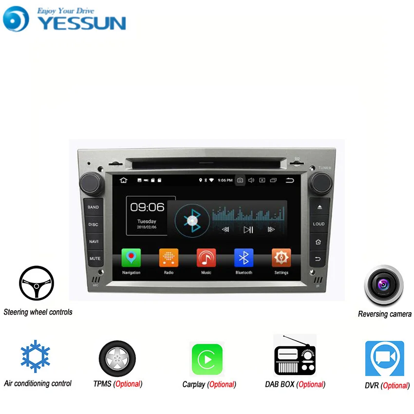 YESSUN Android 8 4G RAM для Opel Vectra 2006 ~ 2011 Автомобильный навигатор GPS мультимедийный плеер