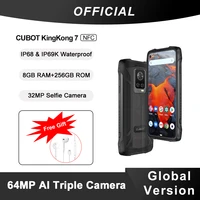 Cubot King Kong IP68 IP69K Waterproof Rugged Smartphone 8GB 256GB ROM 6 36  FHD  64MP Triple Camera 32MP Selfie 5000mAh NFC