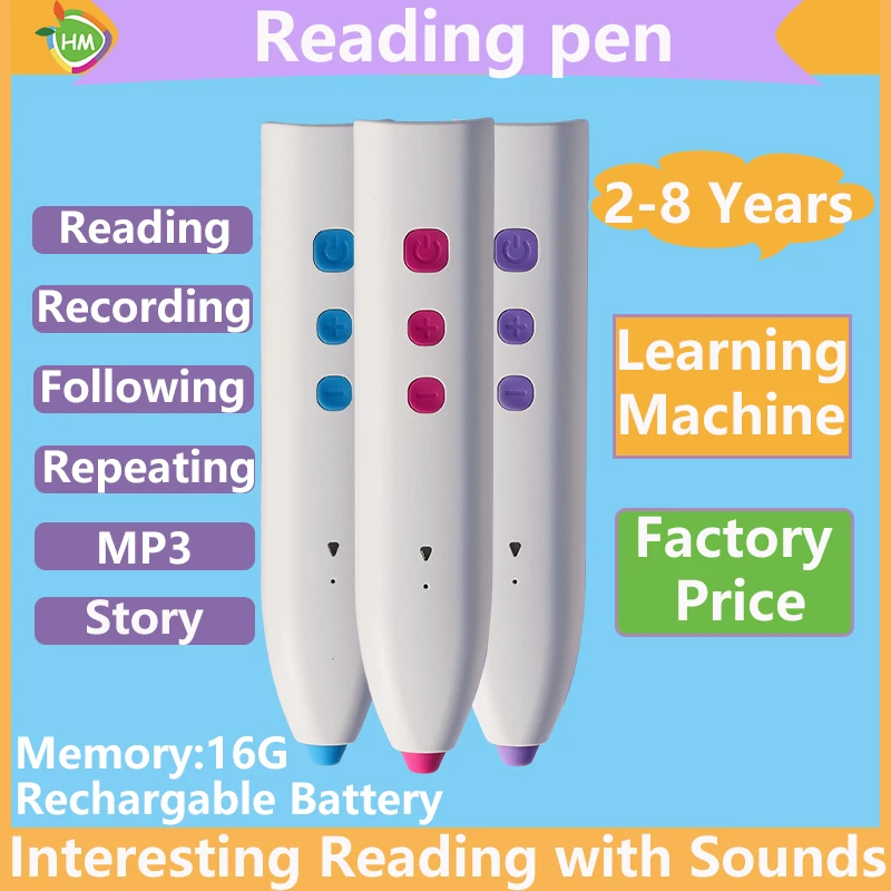 

Hot Selling Gift for Children's Day Early Education Toy Reading Pen and Book For Preschool Kids 2-8 year