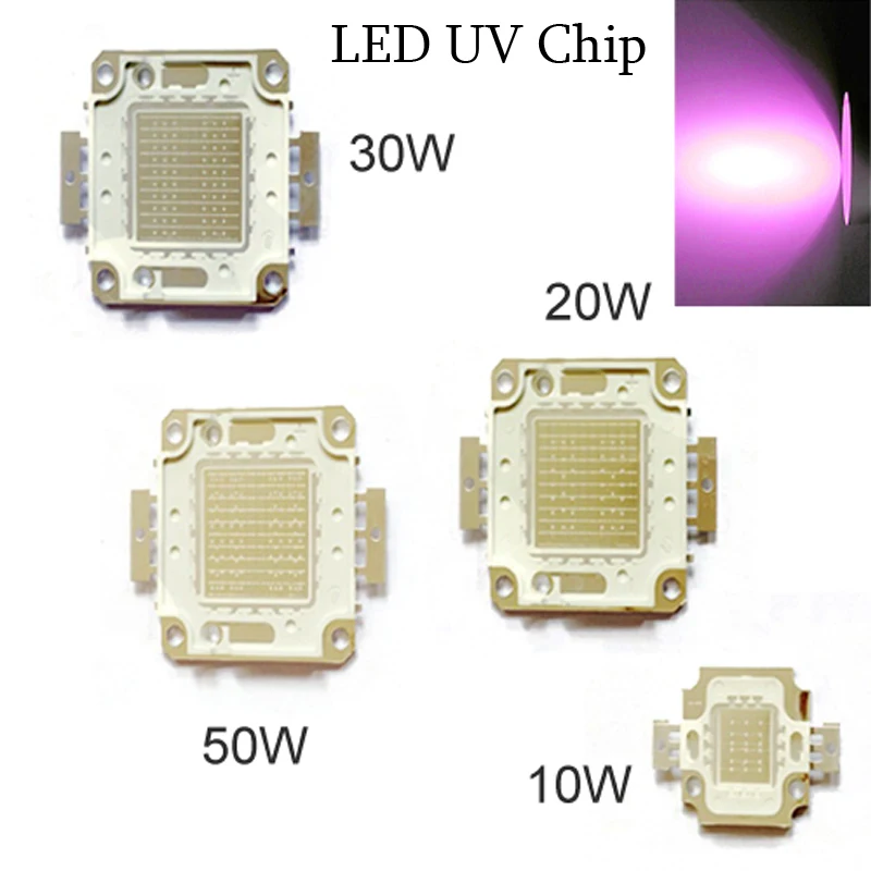 10 шт. Ультрафиолетовый светодиодный чип фиолетовый ультра полная мощность COB 390