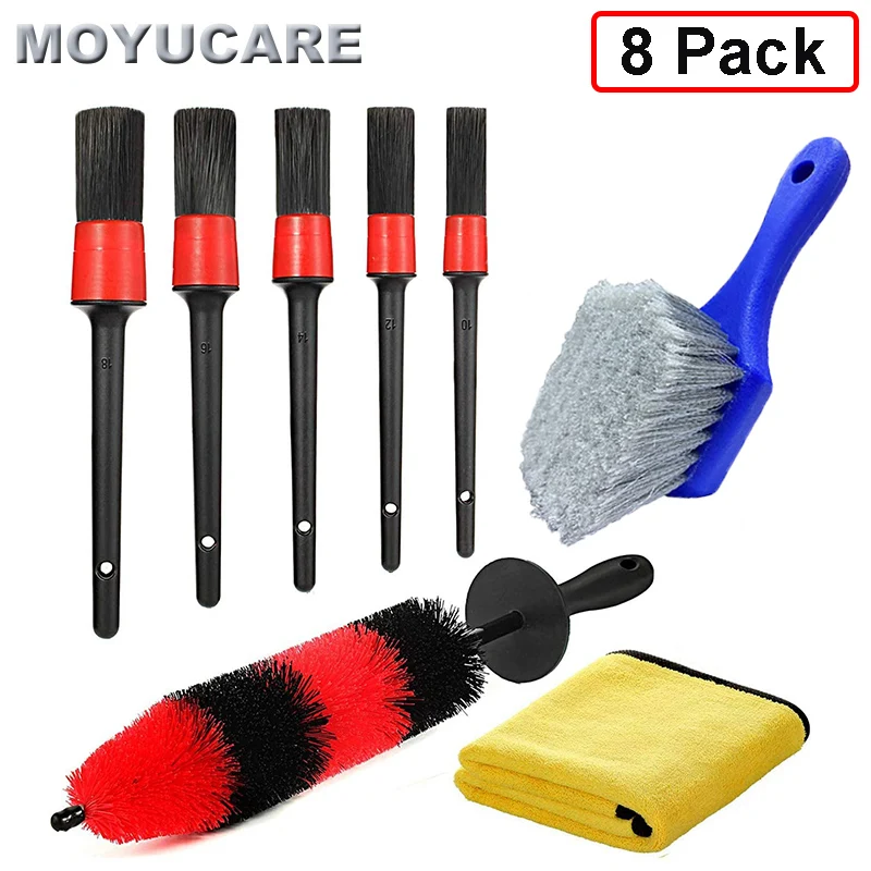 

8 шт., мягкие щётки для шин с короткой ручкой