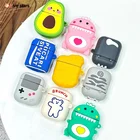 Чехол для Airpods Pro, мягкий чехол для наушников 3D с милым динозавром, корги, авокадо, чехол для Apple Air Pods 1 2, чехол для беспроводных наушников