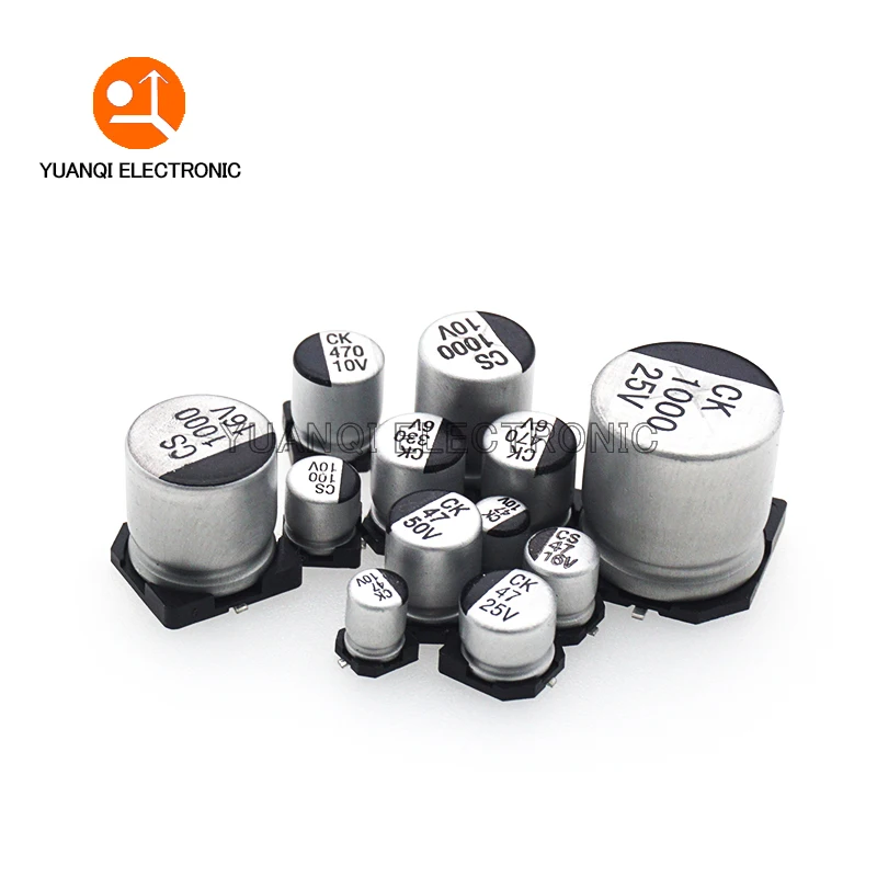 10 шт. SMD Алюминий электролитический конденсатор с алюминиевой крышкой 6 3 V 10V 16V