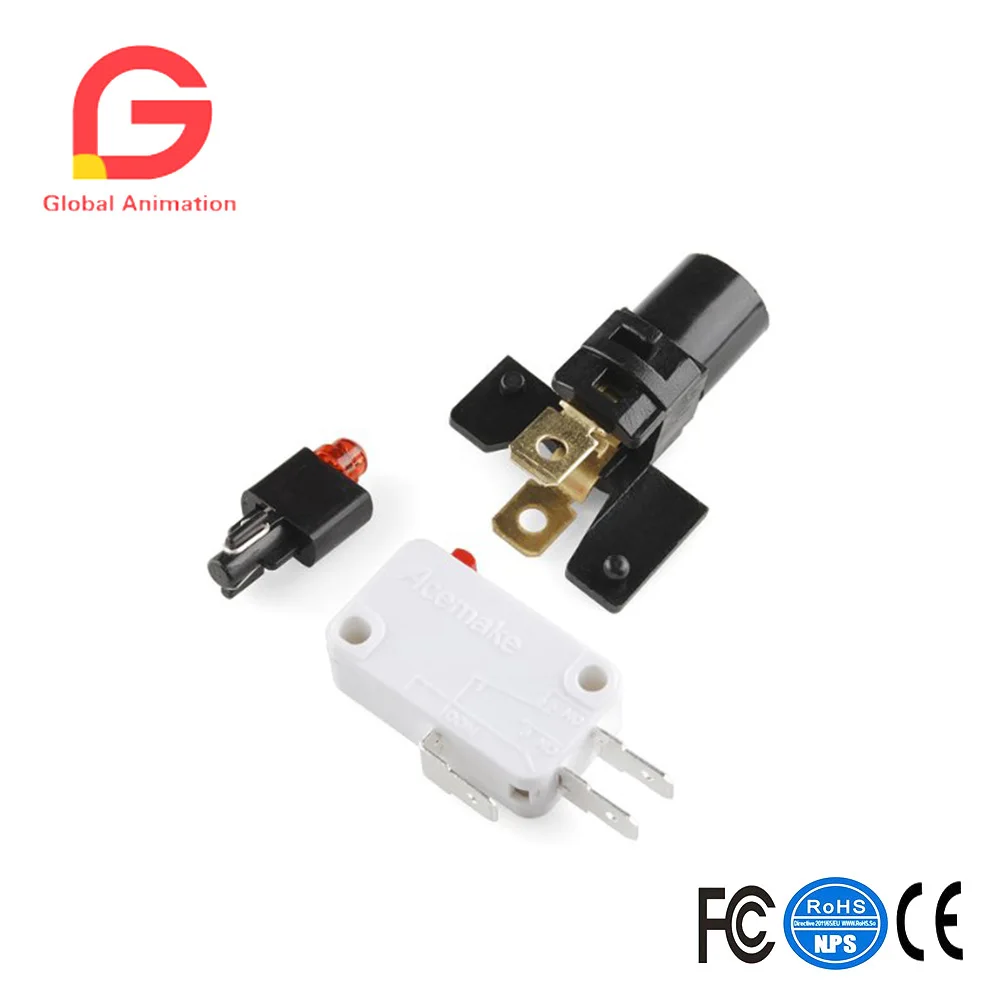 2 шт. кнопки для аркадных игр 12 В 100 мм | Спорт и развлечения