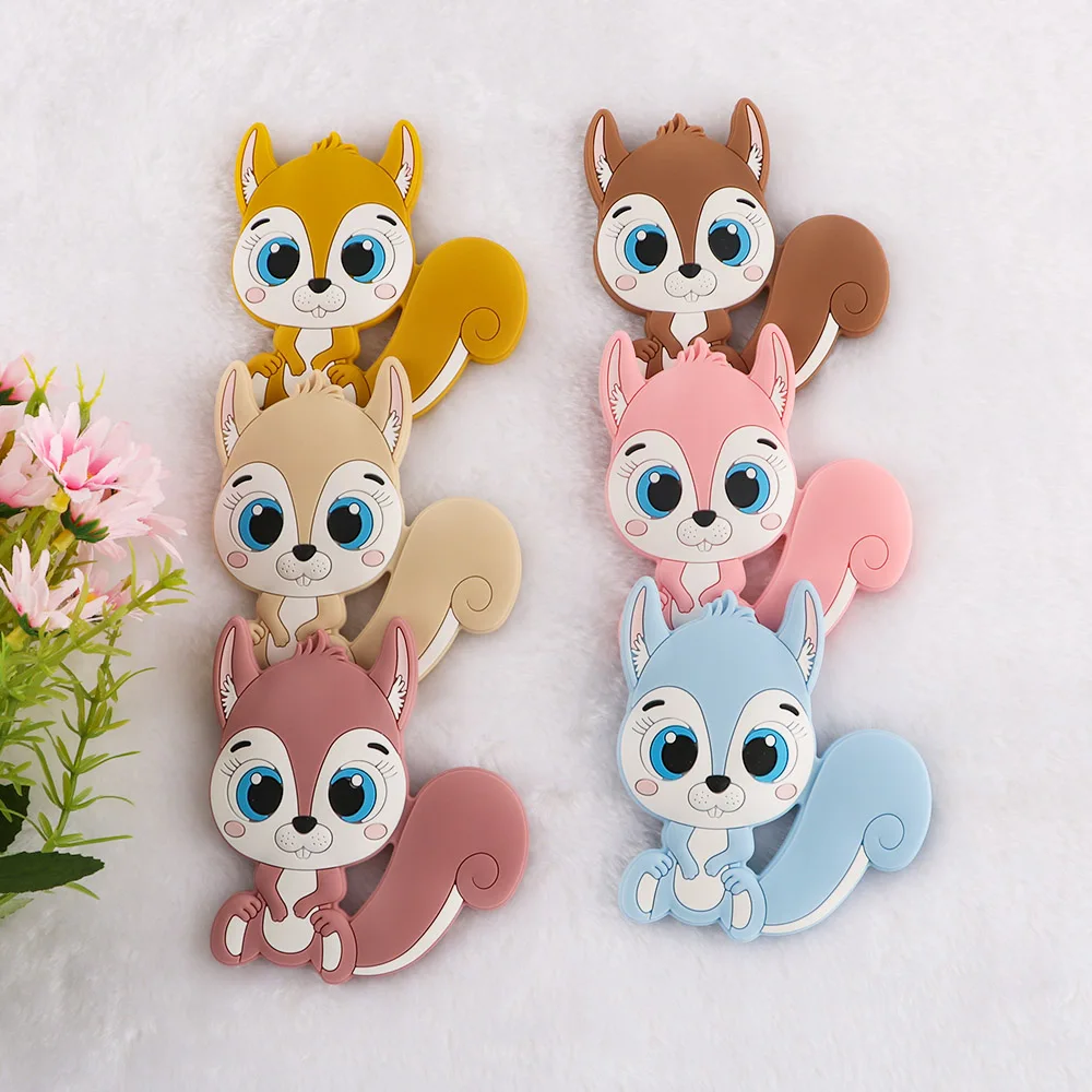 1 шт. силиконовый Прорезыватель для зубов в виде белки | Украшения и аксессуары