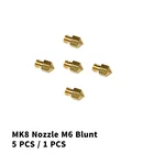 Детали для 3D-принтера Geeetech, 5 шт., 1 шт., MK8 сопло M6 Blunt, 0,3 мм, 0,35 мм, 0,4 мм, 0,5 мм, 0,6 мм для 3D-принтера Geeetech A10, A20 ,A30