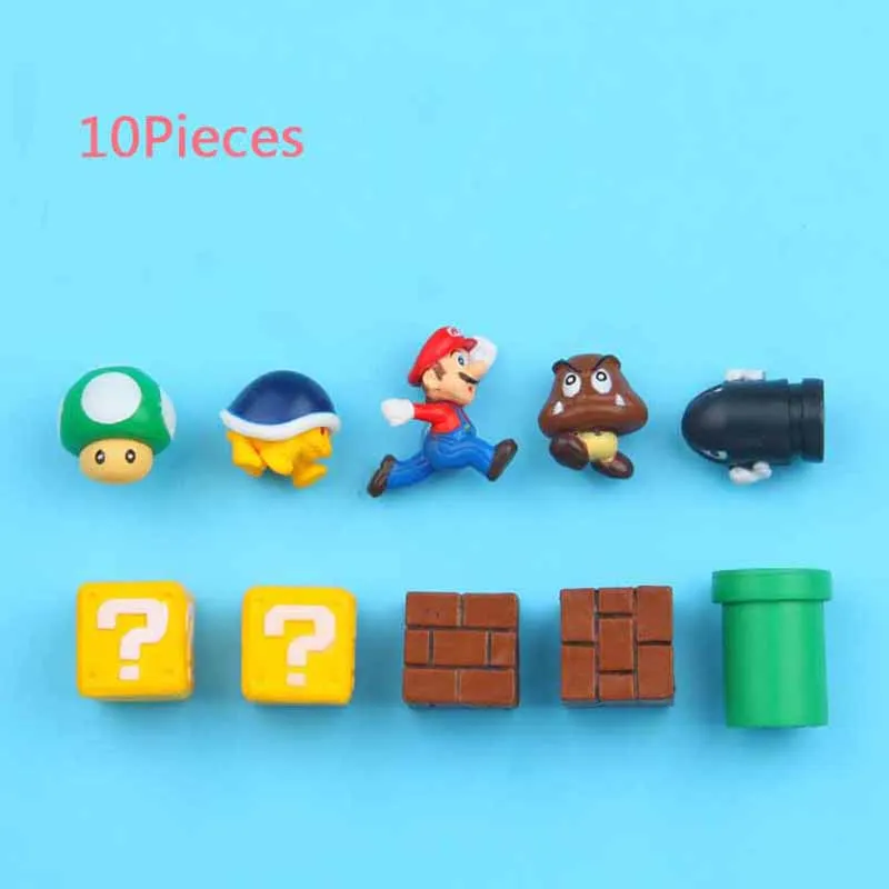 10PCS(A) 10/19/45/64 шт. 3D Super Mario Bros холодильник магнит стикер сообщений человек для девочек и мальчиков, детские игрушки по оптовой цене; подарок на день рождения - Цвет: 10PCS(A)