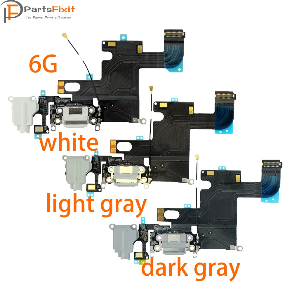 Зарядный гибкий кабель для iP6 разъем наушников шлейф USB порта зарядного