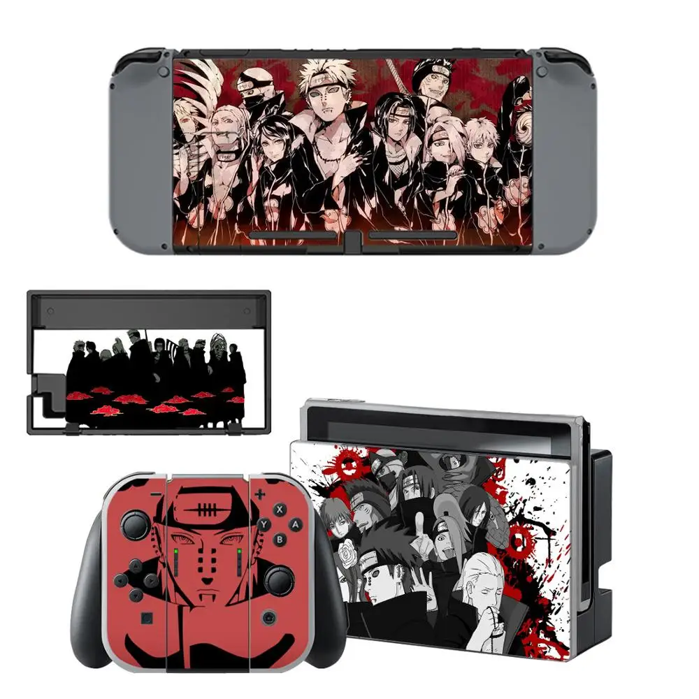 Наклейка наруто для консоли Nintendo Switch и контроллера NS Protector Cover Joy con стикер