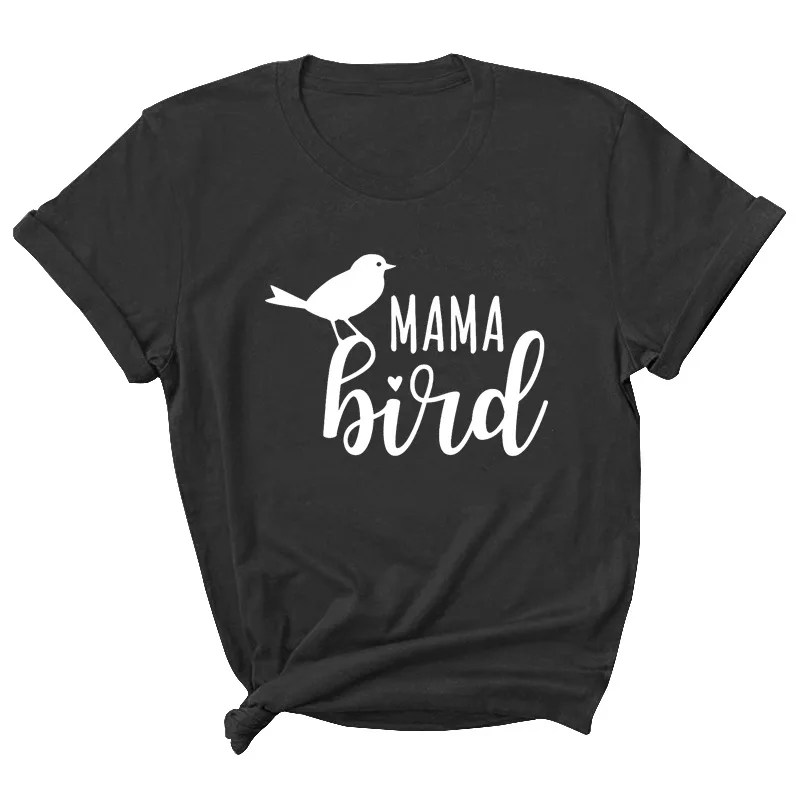 

Bird Mama Letter Print Women T Shirt Short Sleeve ONeck Loose Women Tshirt Ladies Tee Shirt Tops Clothes Camisetas Mujer