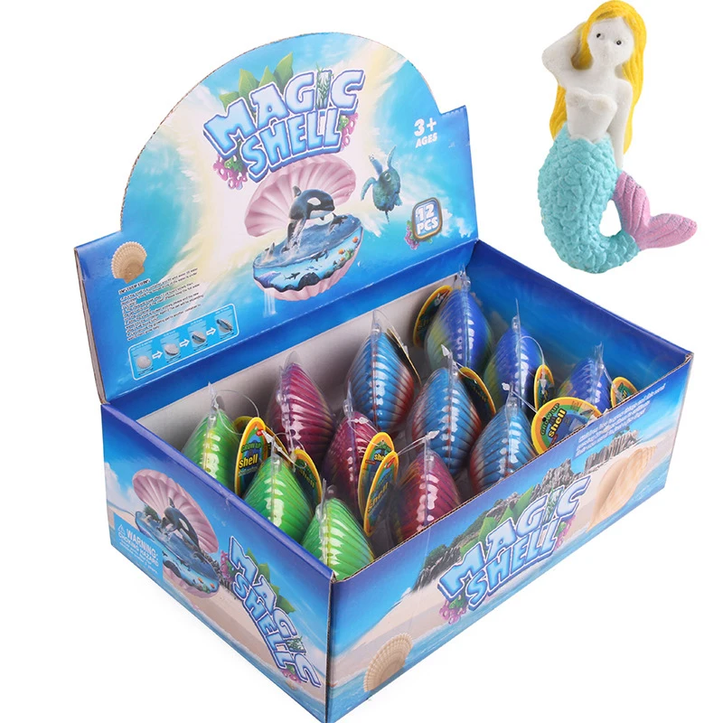 

1PCS Big Inflated Toy Sea-maid Series Will Hatch Sea-maid Scallops Large Shells In Random Colors
