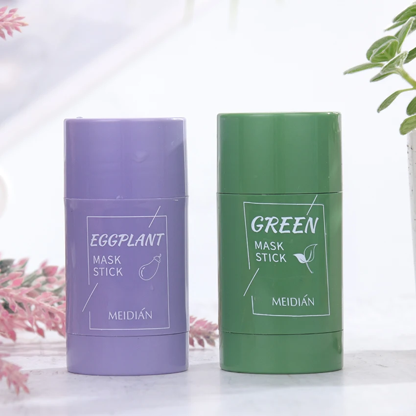 

Cleansing Eggplant Green Tea Stick Mask Purifying Clay Stick Mask Oil Control Anti-Acne Remove Blackhead Skin Care Mud Mask