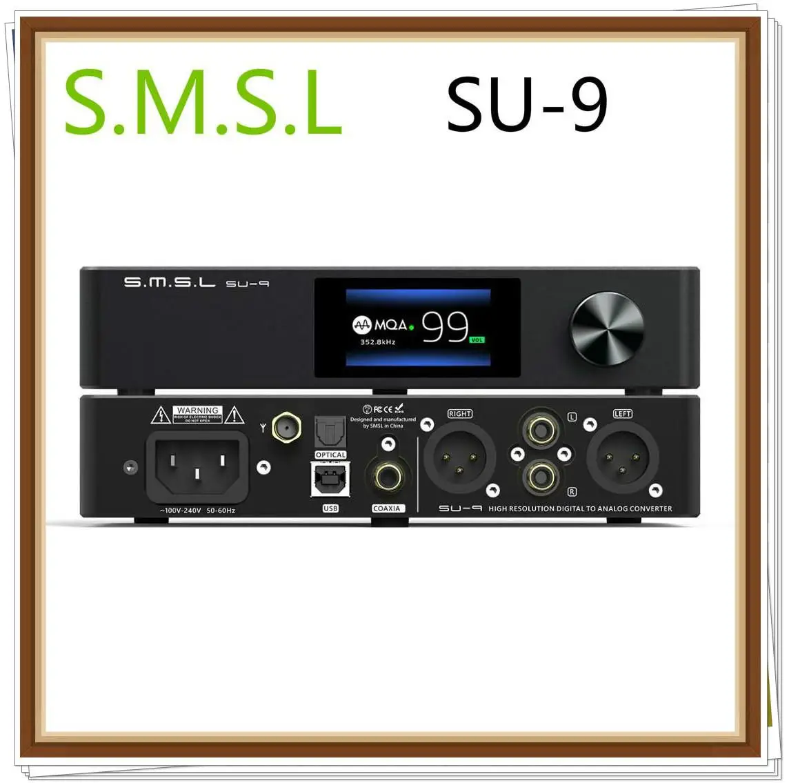 SMSL SU-9 MQA полный декодер ES9038Pro DAC 2nd Gen XMOS DSD512 PCM768kHz/32Bit Music Bluetooth 5 0 UAT LDAC USB
