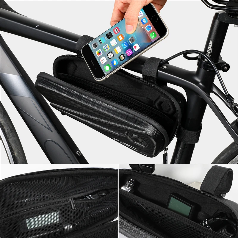 

WEST BIKING Bicycle Bag Triangle Bag EVA Hard Shell Bike Bag Mountain Bike Front Beam Bag Riding Equipment Bicycle Accessories