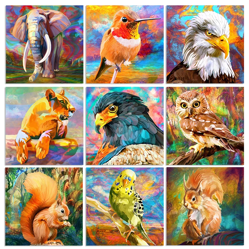

5D Full Drill Diamond Painting Cartoon Aniaml Eagle DIY Mosaic Lion Home Decor Diamond Embroidery Cross Stitch Kits Holiday Gift