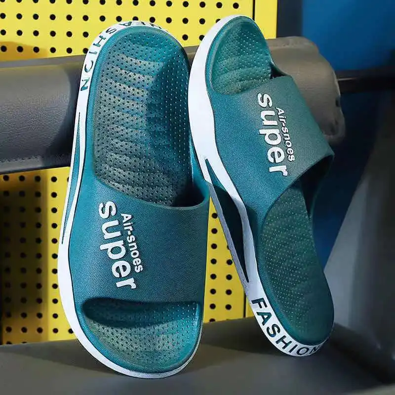 

2021 new men's slippers men's outer wear summer home non-slip thick-soled indoor home sandals and slippers women