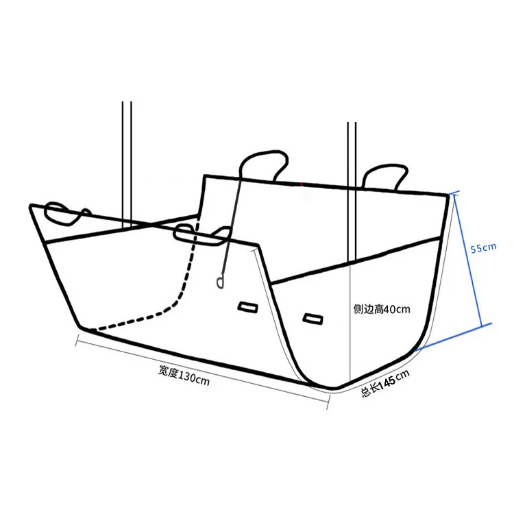 ????? Qqqpet 犬キャリア防水リアバックペット犬のカーシートカバーマットハンモックプロテクター安全ベルト