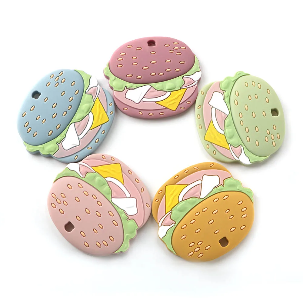 Kovict-mordedor de silicona para beb&eacute;, cadena de chupete, accesorios de joyer&iacute;a, juguetes masticables de lactancia, Hamburg, 5/10 Uds.-0