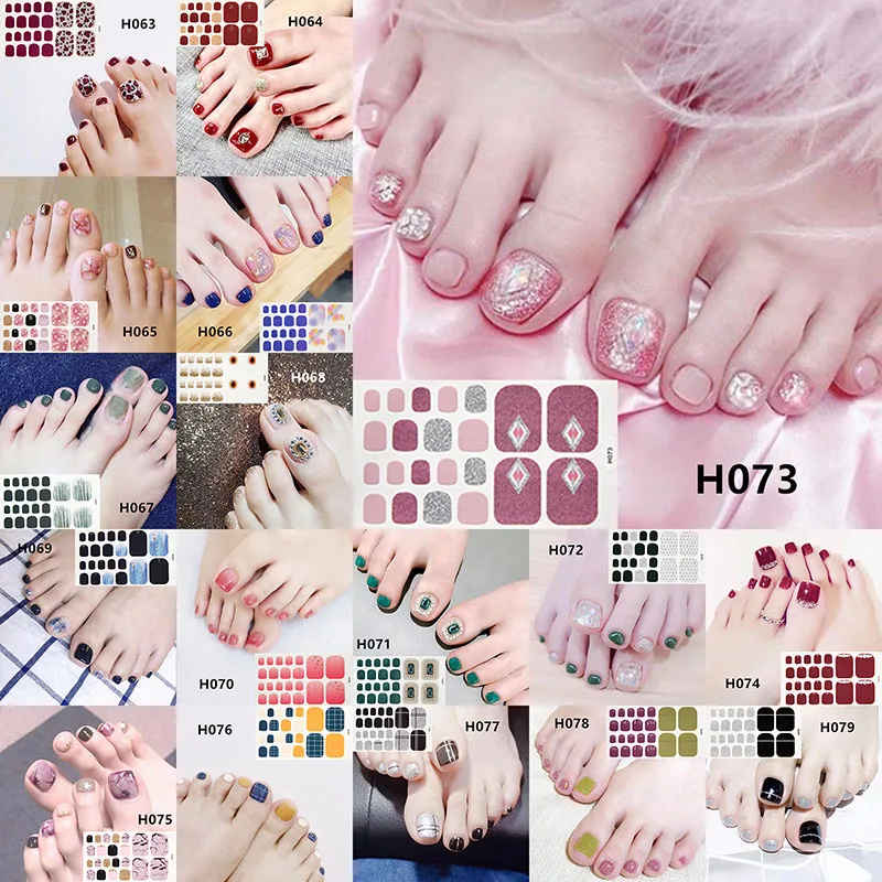 

LADY KINDOM 3D Bronzing Various Patterns Nail Polish Stickers Waterproof Long Lasting Toenail Strips Eco-friendly Toenail Decals