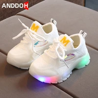 size 21 30 children breathable glowing casual shoes baby led light up shoes luminous sneakers for boy and girl non slip sneakers