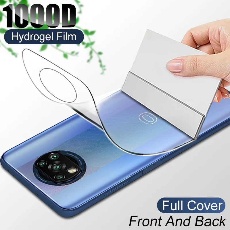 

1000D Full Cover Hydrogel Film For Poco X3 Pro nfc F3 F2 M3 Screen Protector Pocophone 1 Mobile Phone Protective Film Not Glass