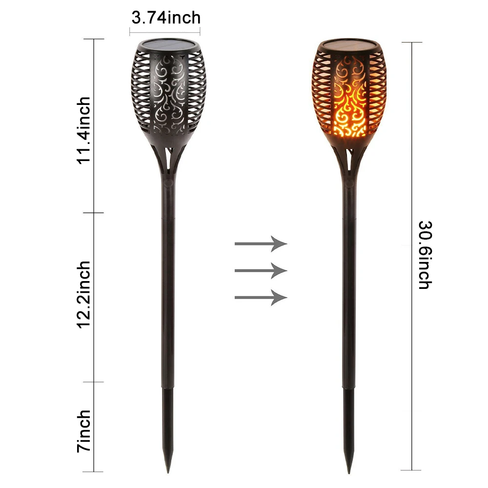 

51 LEDs Solar Light Outdoors Flame Solar Garden Light IP65 Waterproof LED Solar Lamps Flickering Flame Torches Lamp Garden Decor