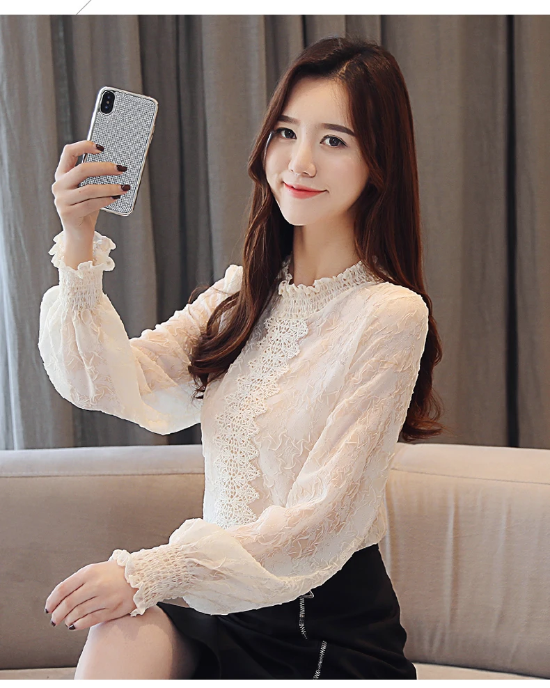 женская блузка корейский стиль OL blusa Новые весенние 2019 коллекция для женщин милая