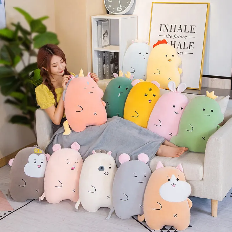 

Cute China Zodiac Squishy Plush Tiger Rabbit Pig Pillow With Blanket Soft Stuffed Animals Toys Gift For Children Baby Girls