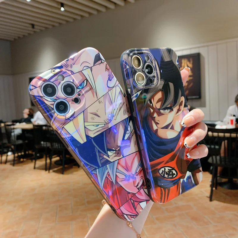 Силиконовый чехол с синим изображением дракона для iPhone 13 Pro Max 12 11 Xs Xr 7 8 Plus Gouku Emoticon