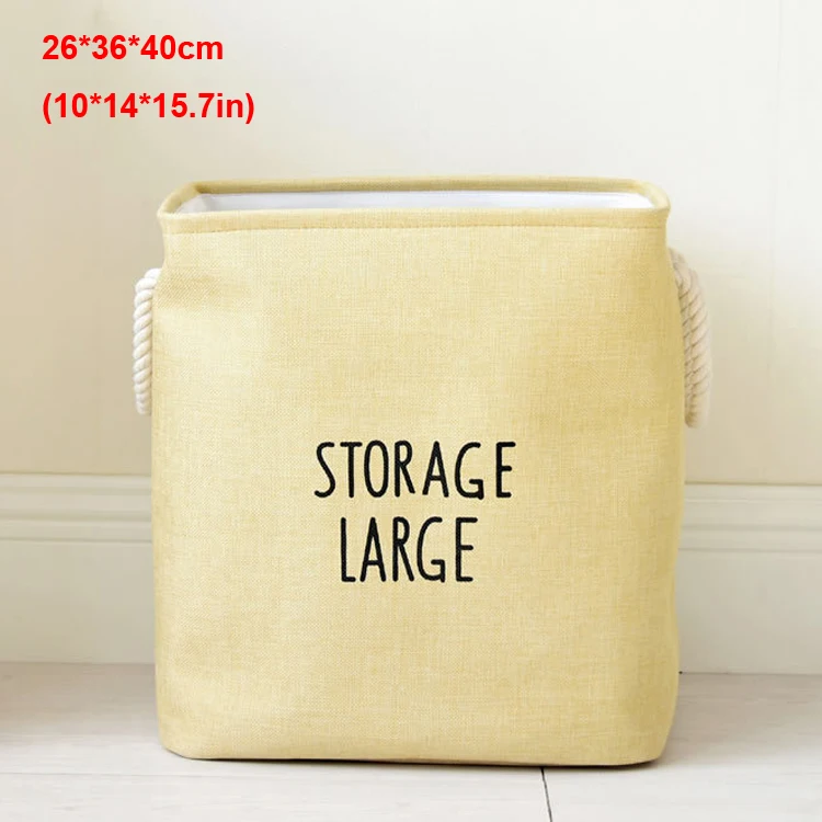 beige Большая корзина для белья, Брезентовая корзина для хранения одежды, домашняя одежда, бочонок, сумки для хранения детских игрушек, корзина для белья, толстые корзины - Цвет: beige